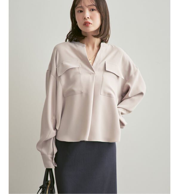 NOBLE「《追加・WEB限定カラー》ワークディテールドレープシャツ」|シャツ・ブラウス|