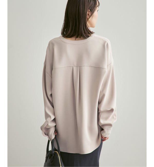 NOBLE「《追加・WEB限定カラー》ワークディテールドレープシャツ」|シャツ・ブラウス|