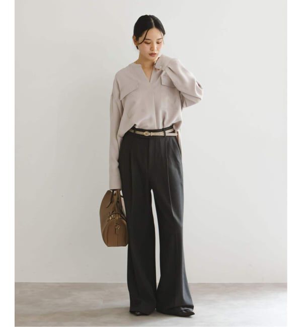 NOBLE「《追加・WEB限定カラー》ワークディテールドレープシャツ」|シャツ・ブラウス|