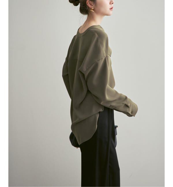 NOBLE「《追加・WEB限定カラー》ワークディテールドレープシャツ」|シャツ・ブラウス|