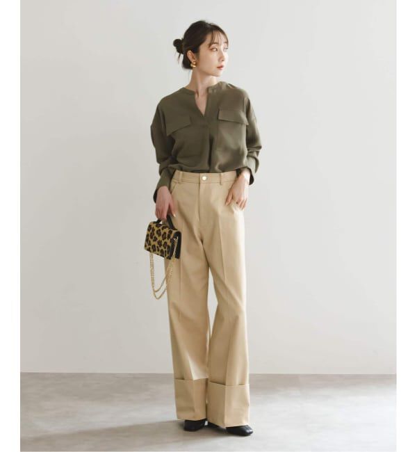 NOBLE「《追加・WEB限定カラー》ワークディテールドレープシャツ」|シャツ・ブラウス|