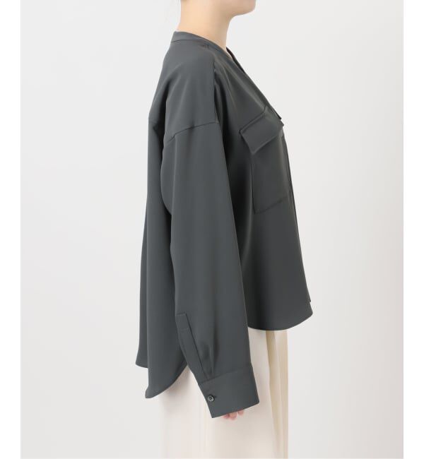 NOBLE「《追加・WEB限定カラー》ワークディテールドレープシャツ」|シャツ・ブラウス|