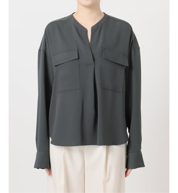 NOBLE「《追加・WEB限定カラー》ワークディテールドレープシャツ」|シャツ・ブラウス|