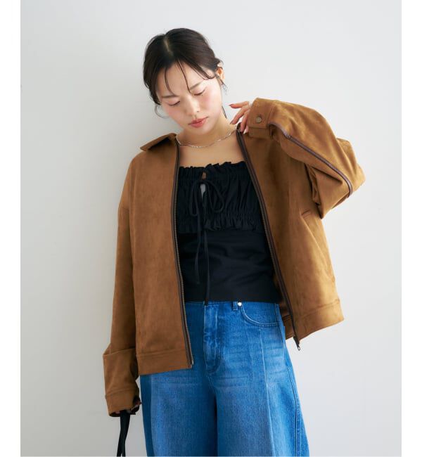 U by SPICK&SPAN「フェイクスエードブルゾン」|その他|