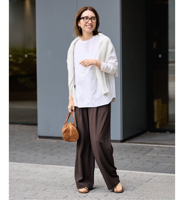 FRAMeWORK「ミニ裏毛ラウンドヘムプルオーバー」|Tシャツ・カットソー|