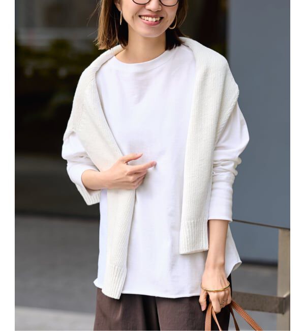 FRAMeWORK「ミニ裏毛ラウンドヘムプルオーバー」|Tシャツ・カットソー|