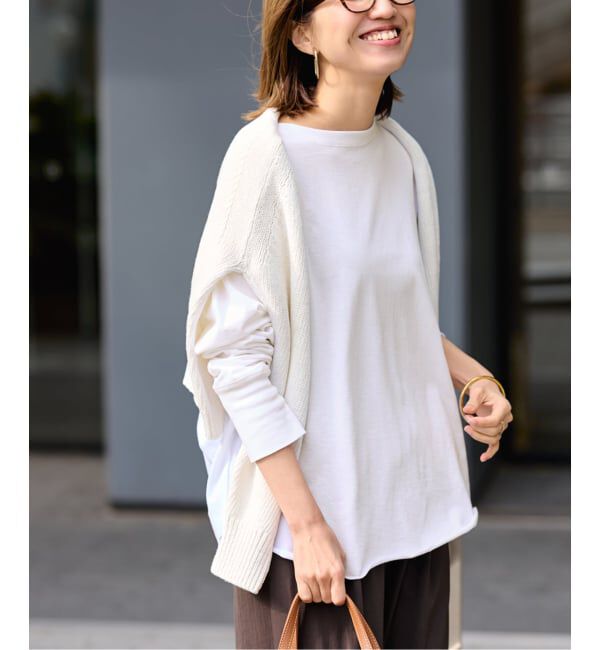 FRAMeWORK「ミニ裏毛ラウンドヘムプルオーバー」|Tシャツ・カットソー|