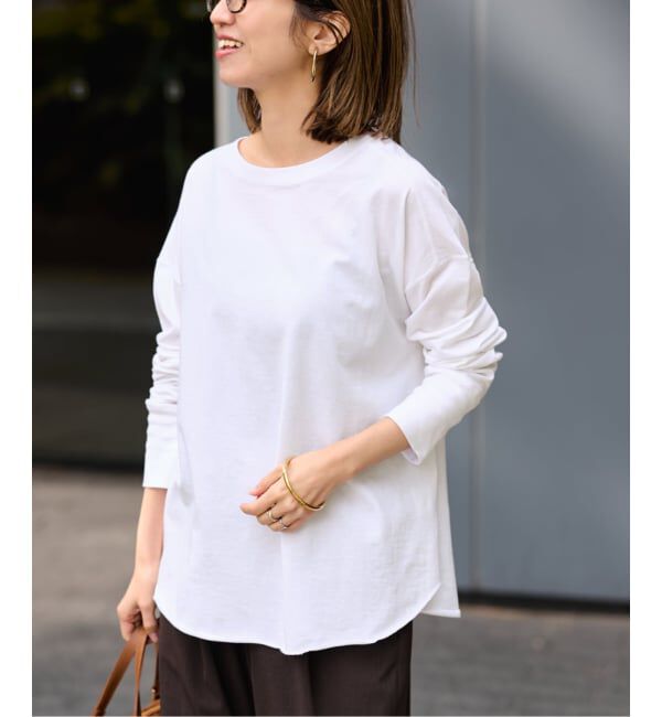 FRAMeWORK「ミニ裏毛ラウンドヘムプルオーバー」|Tシャツ・カットソー|