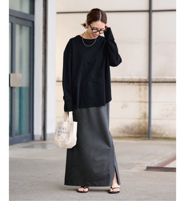 FRAMeWORK「ミニ裏毛ラウンドヘムプルオーバー」|Tシャツ・カットソー|