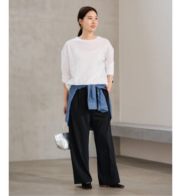 FRAMeWORK「ミニ裏毛ラウンドヘムプルオーバー」|Tシャツ・カットソー|