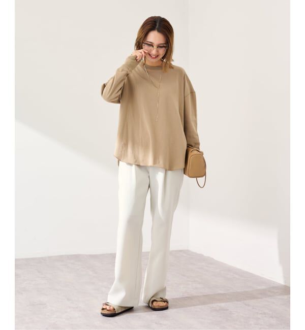 FRAMeWORK「ミニ裏毛ラウンドヘムプルオーバー」|Tシャツ・カットソー|