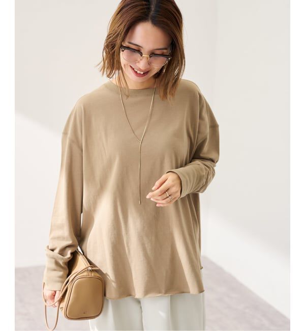 FRAMeWORK「ミニ裏毛ラウンドヘムプルオーバー」|Tシャツ・カットソー|