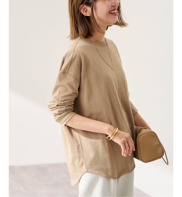 FRAMeWORK「ミニ裏毛ラウンドヘムプルオーバー」|Tシャツ・カットソー|