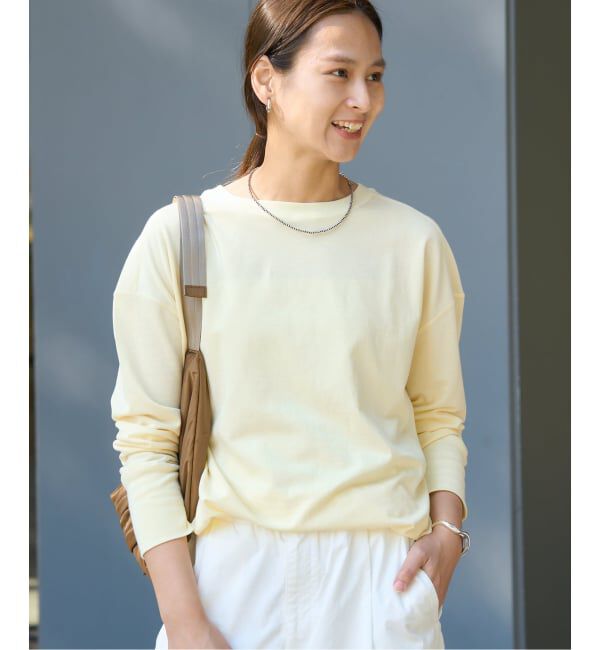 FRAMeWORK「ミニ裏毛ラウンドヘムプルオーバー」|Tシャツ・カットソー|