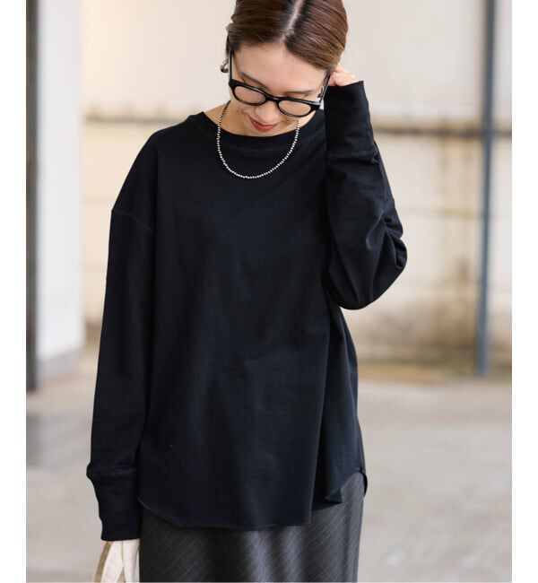 FRAMeWORK「ミニ裏毛ラウンドヘムプルオーバー」|Tシャツ・カットソー|