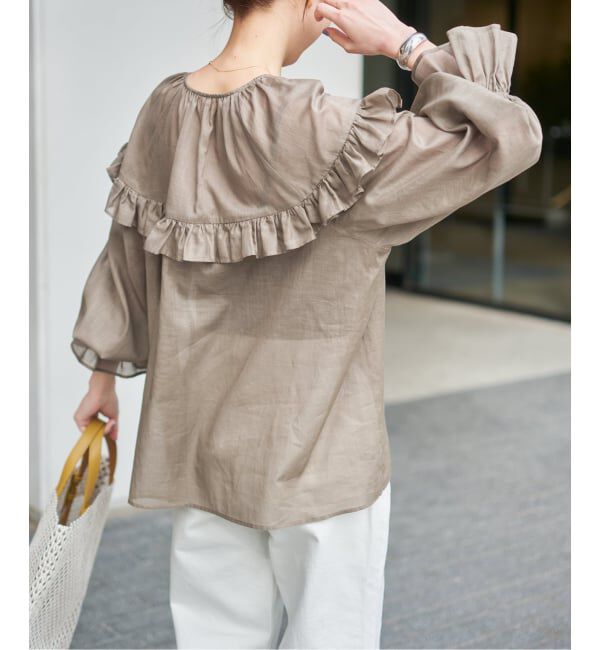 Spick and Span「コットンラミーローンフリルブラウス」|シャツ・ブラウス|