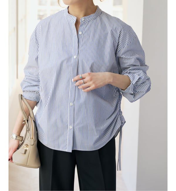 Spick and Span「サイドドロストスタンドカラーブラウス」|シャツ・ブラウス|