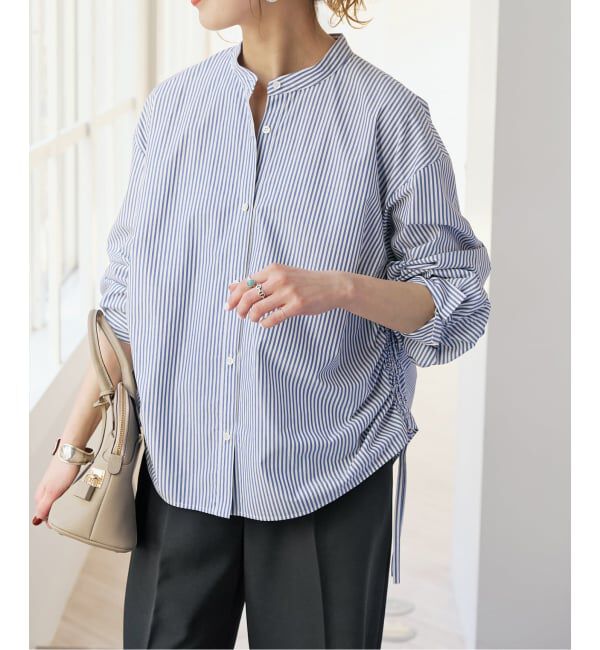 Spick and Span「サイドドロストスタンドカラーブラウス」|シャツ・ブラウス|