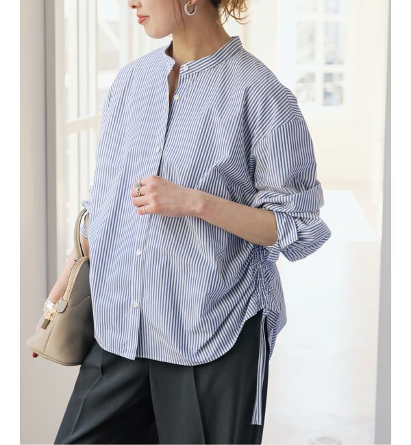 Spick and Span「サイドドロストスタンドカラーブラウス」|シャツ・ブラウス|