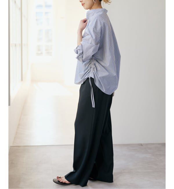 Spick and Span「サイドドロストスタンドカラーブラウス」|シャツ・ブラウス|