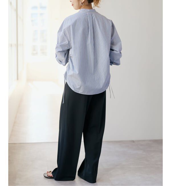 Spick and Span「サイドドロストスタンドカラーブラウス」|シャツ・ブラウス|