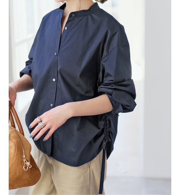 Spick and Span「サイドドロストスタンドカラーブラウス」|シャツ・ブラウス|