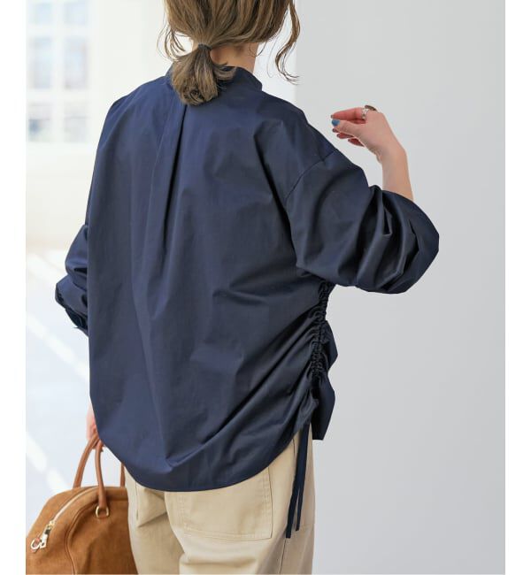 Spick and Span「サイドドロストスタンドカラーブラウス」|シャツ・ブラウス|