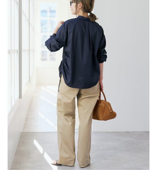 Spick and Span「サイドドロストスタンドカラーブラウス」|シャツ・ブラウス|