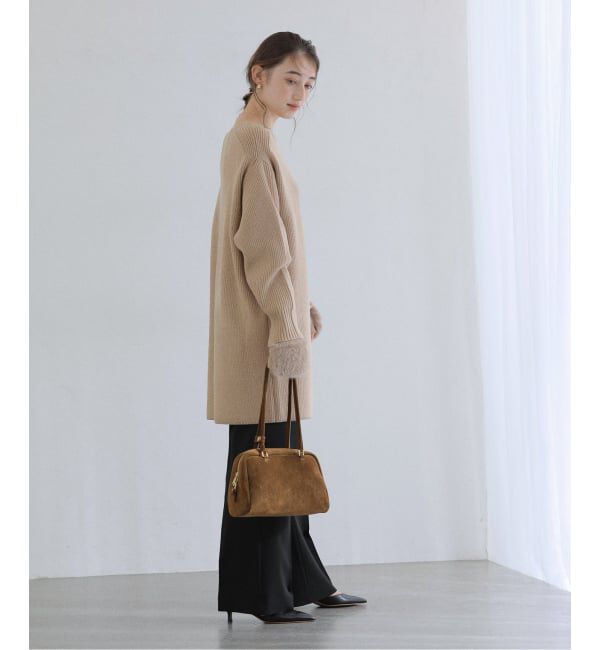  「《追加》【洗える】ファーグローブニットチュニック」|チュニック|