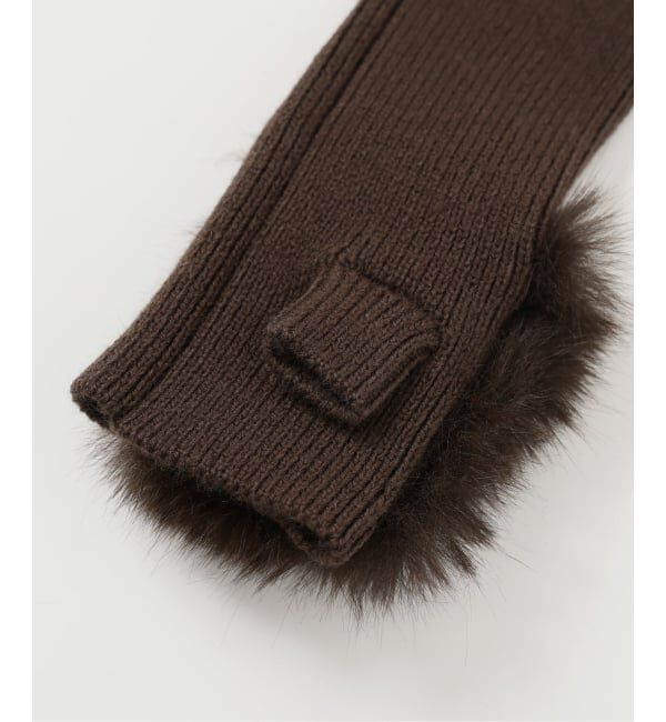  「《追加》【洗える】ファーグローブニットチュニック」|チュニック|