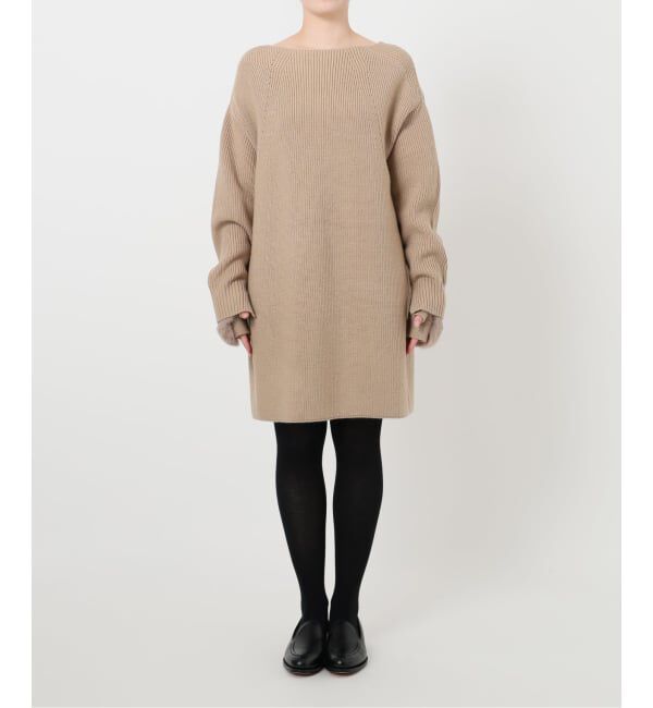  「《追加》【洗える】ファーグローブニットチュニック」|チュニック|