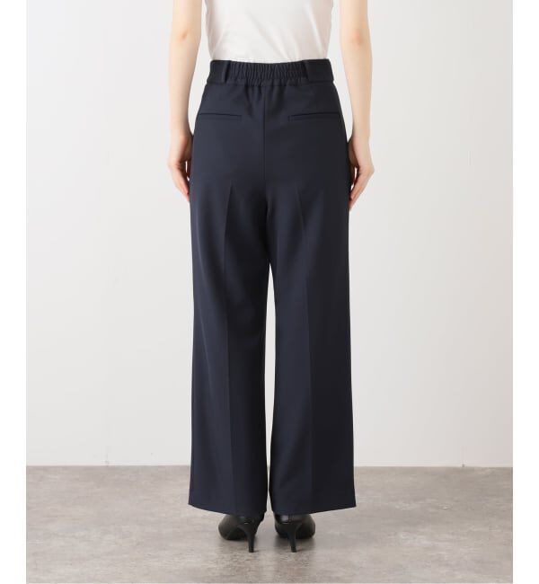  「【洗える】ツイルストレッチタックパンツ」|スラックス|