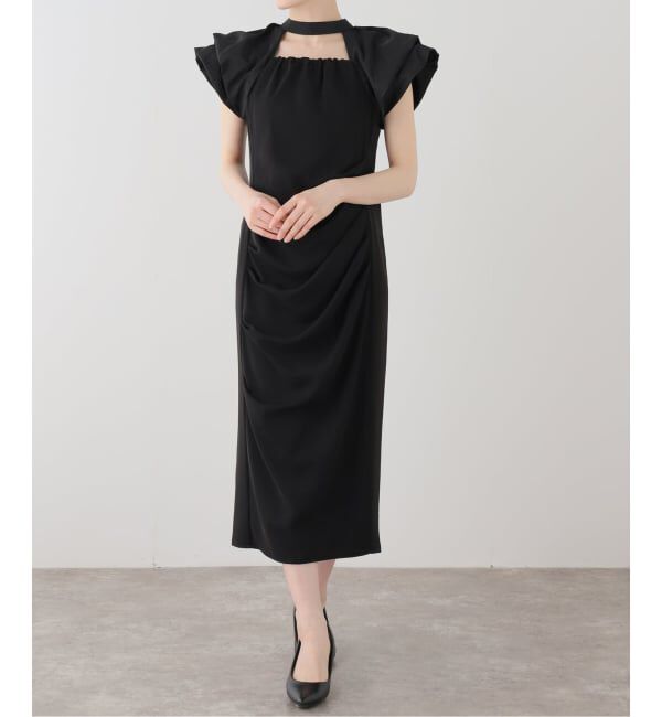  「ドレープドレス」|ドレス|ブラック