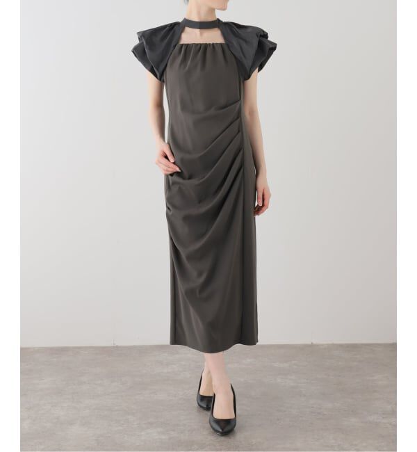  「ドレープドレス」|ドレス|グレー