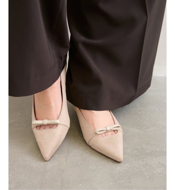  「5cmポインテッドナローリボンパンプス」|パンプス|