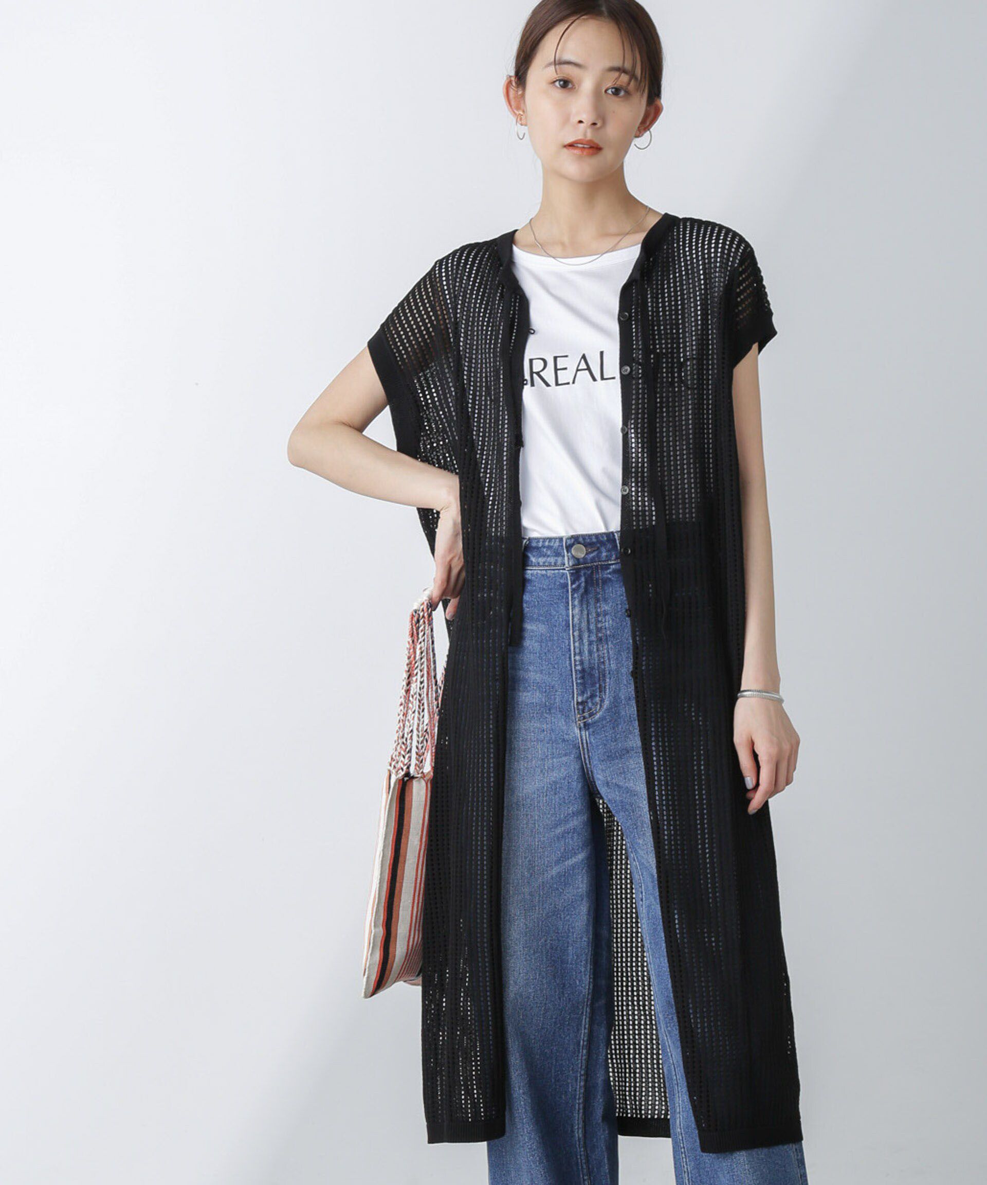 nano･universe「前後2wayメッシュワンピース」|ワンピース|ブラック