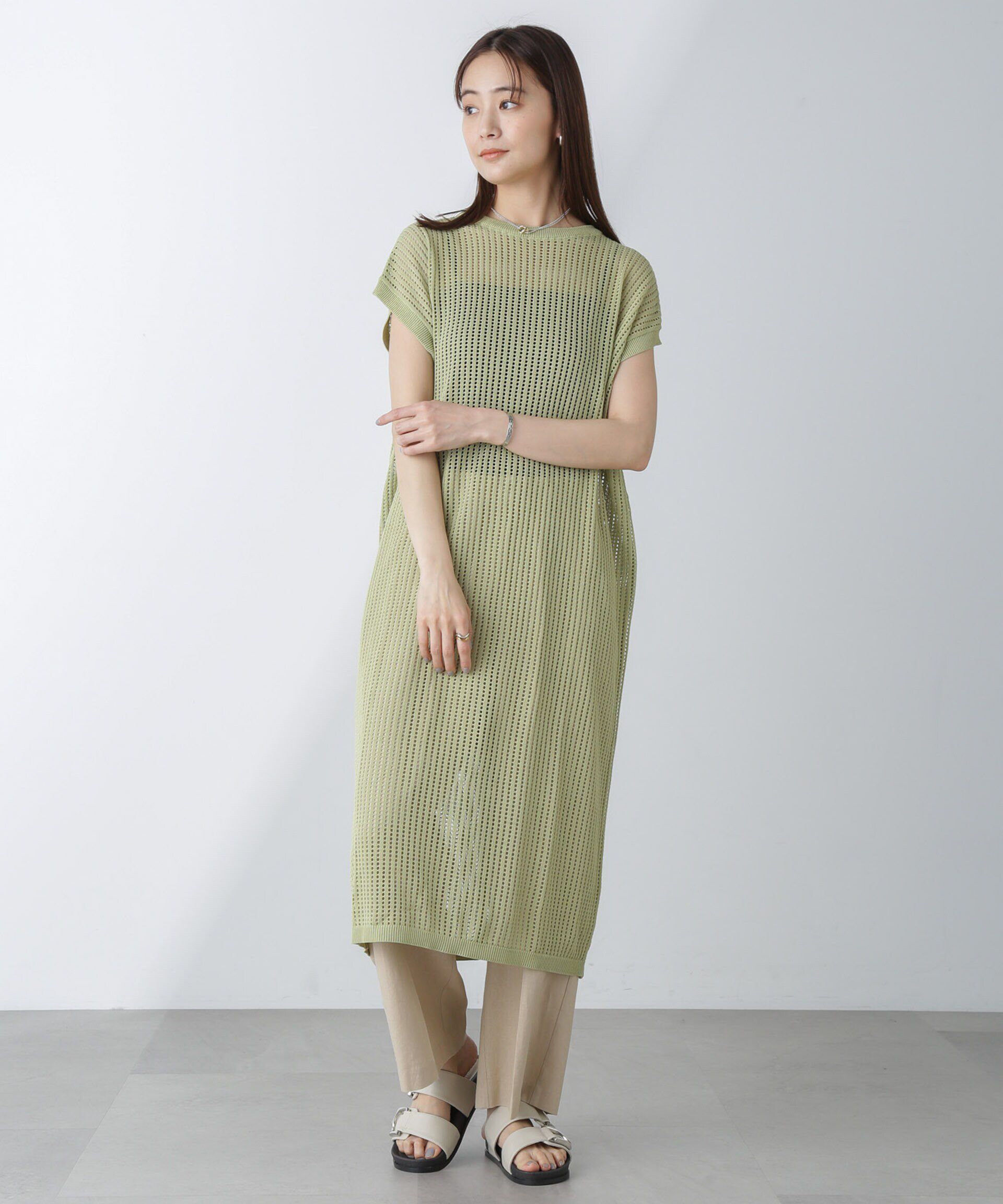 nano･universe「前後2wayメッシュワンピース」|ワンピース|