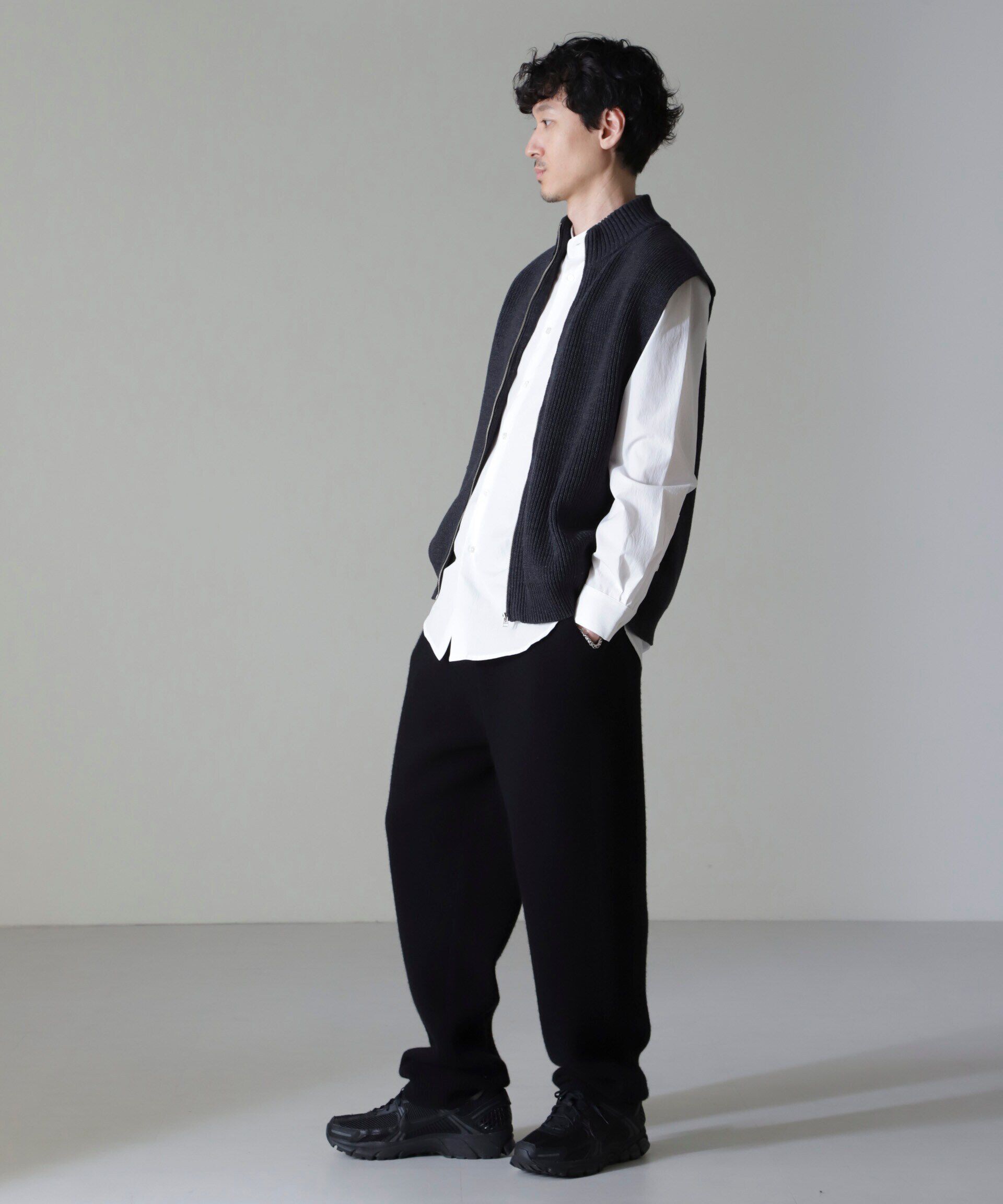 nano･universe「AQUA ウールカシミヤニットパンツ」|ニット・セーター|