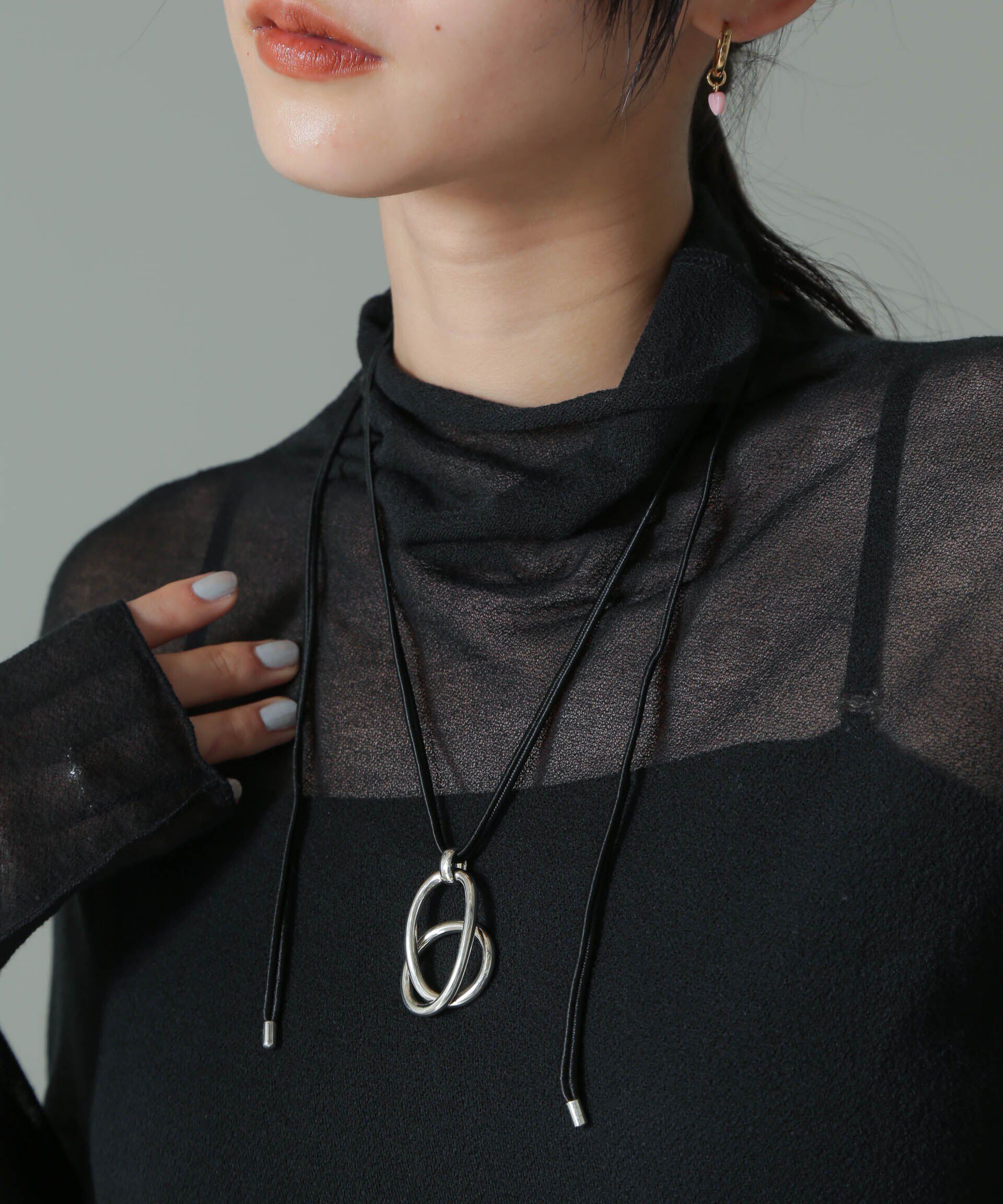 NANO universe「PHILIPPE AUDIBERT/Nata long cord necklace シルバー」|ネックレス|シルバー