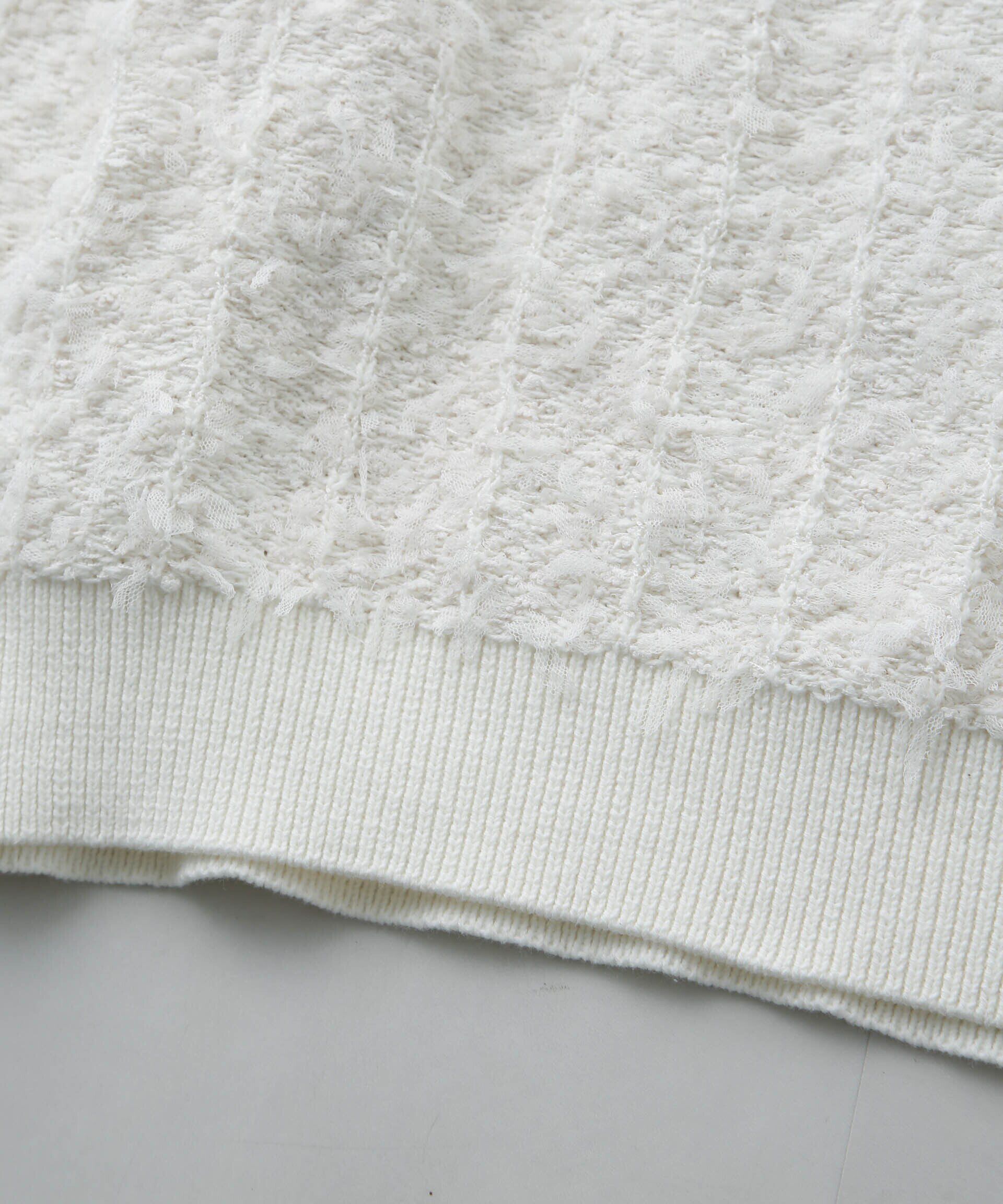 nano･universe「チュールモールニットプルオーバー（セットアップ可）」|ニット・セーター|