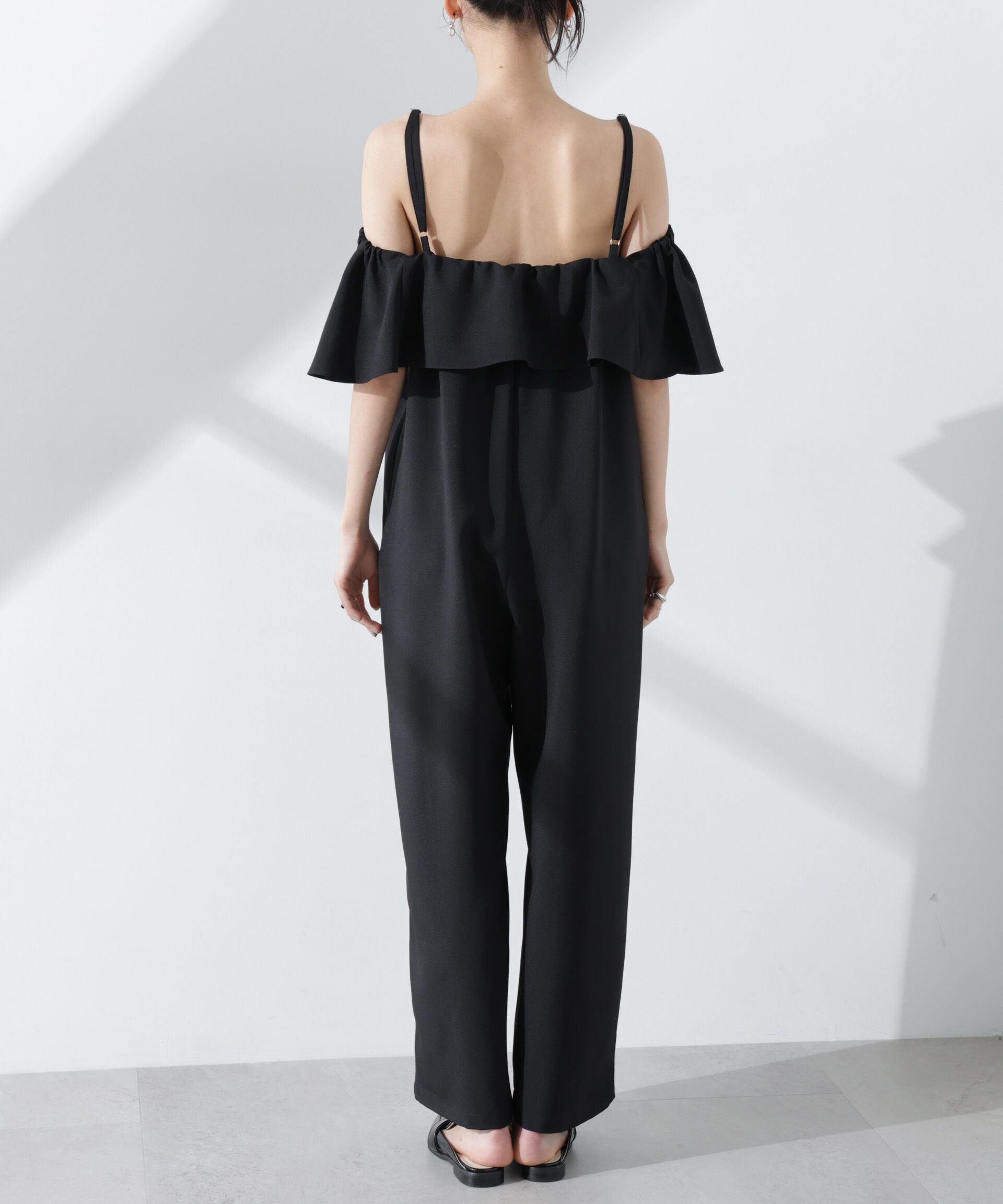 nano･universe「2wayオフショルダーフリルオールインワン」|ワンピース|