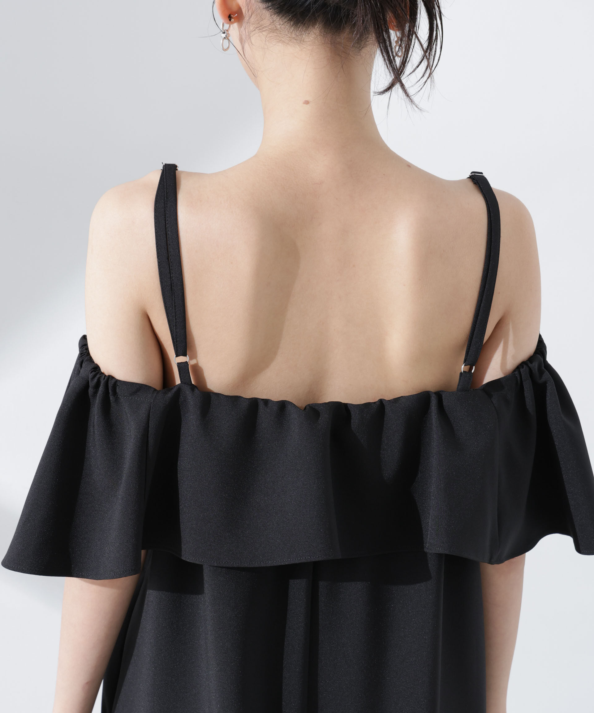 nano･universe「2wayオフショルダーフリルオールインワン」|ワンピース|