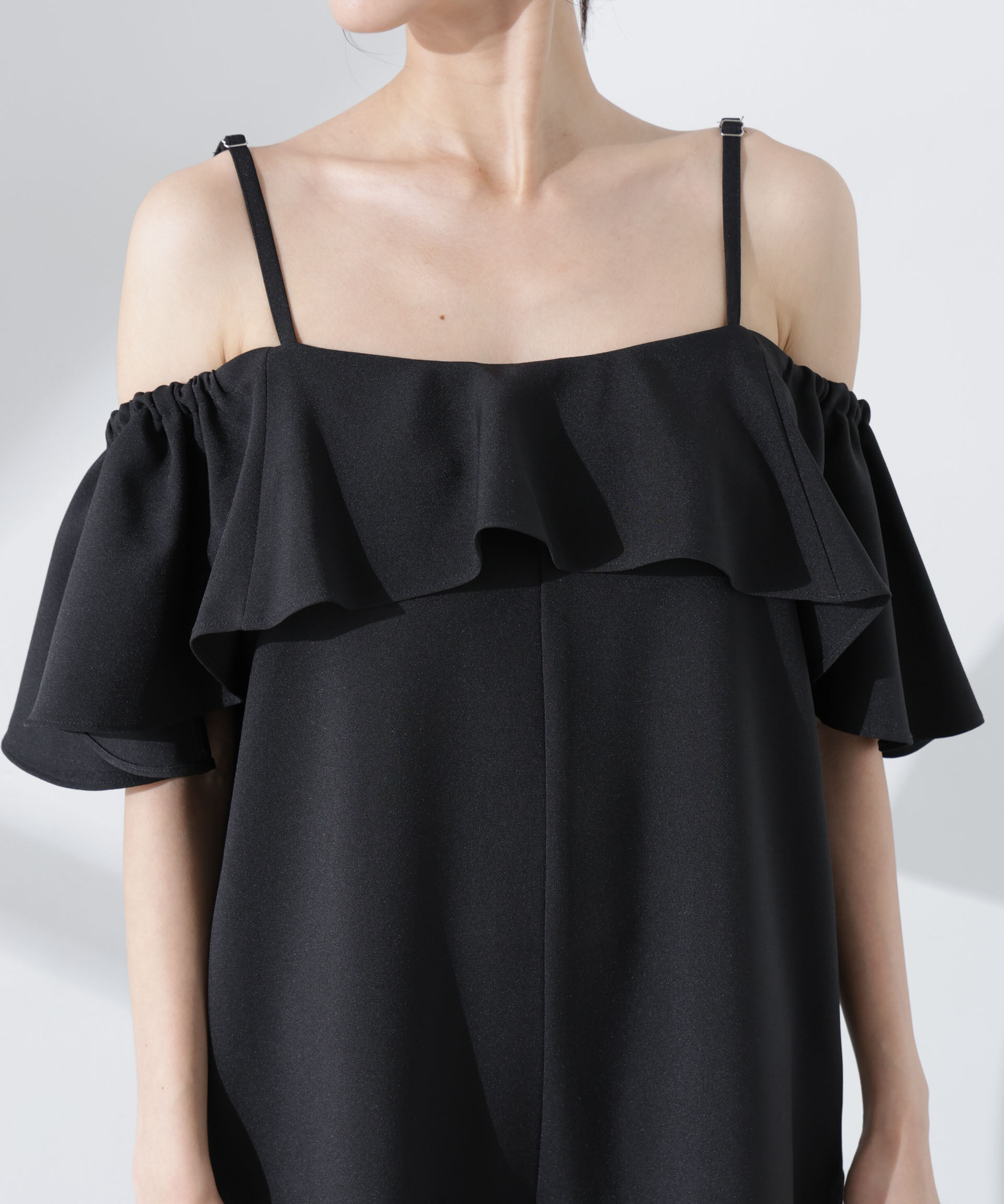 nano･universe「2wayオフショルダーフリルオールインワン」|ワンピース|