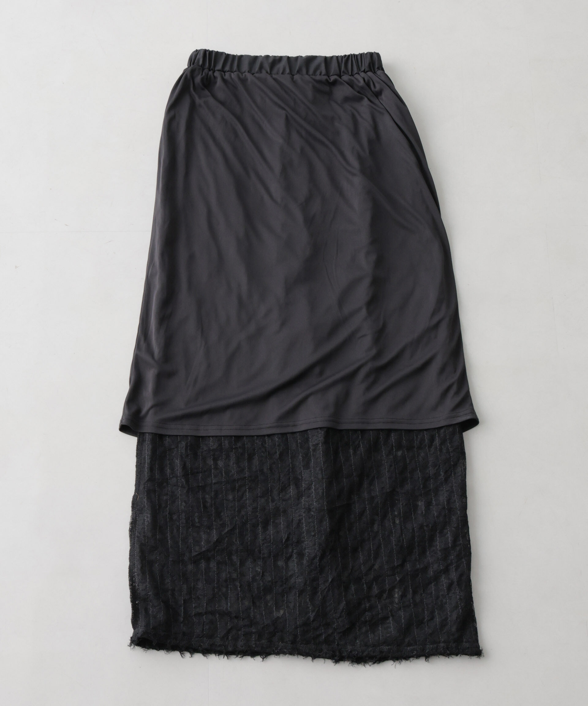 nano･universe「フリンジチュールナロースカート（セットアップ可）」|スカート|