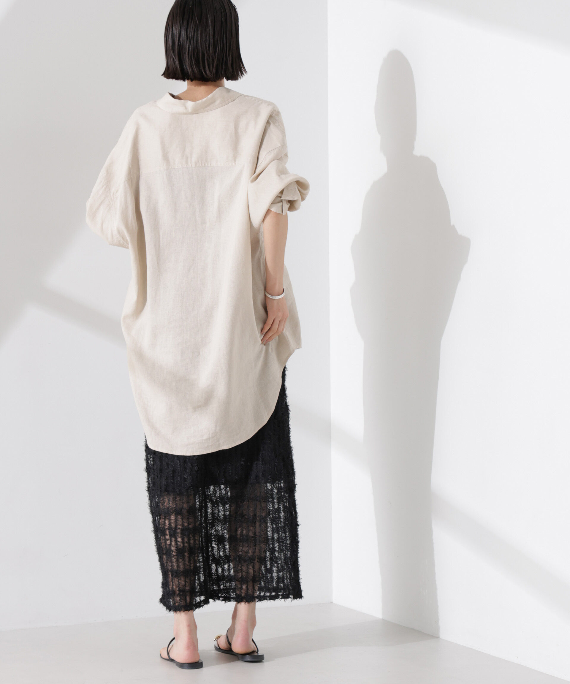 nano･universe「フリンジチュールナロースカート（セットアップ可）」|スカート|