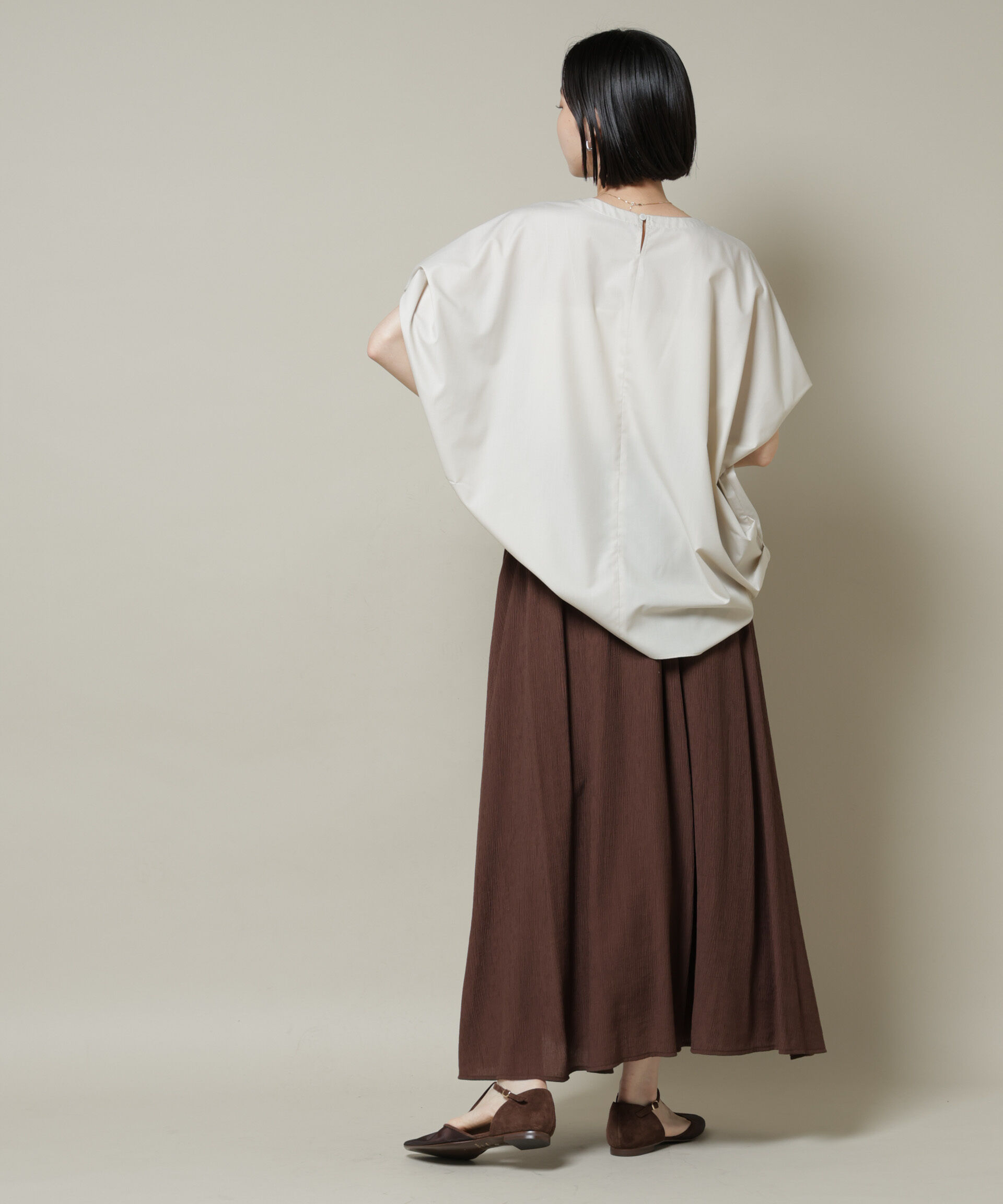 nano･universe「楊柳タックフレアスカート」|スカート|