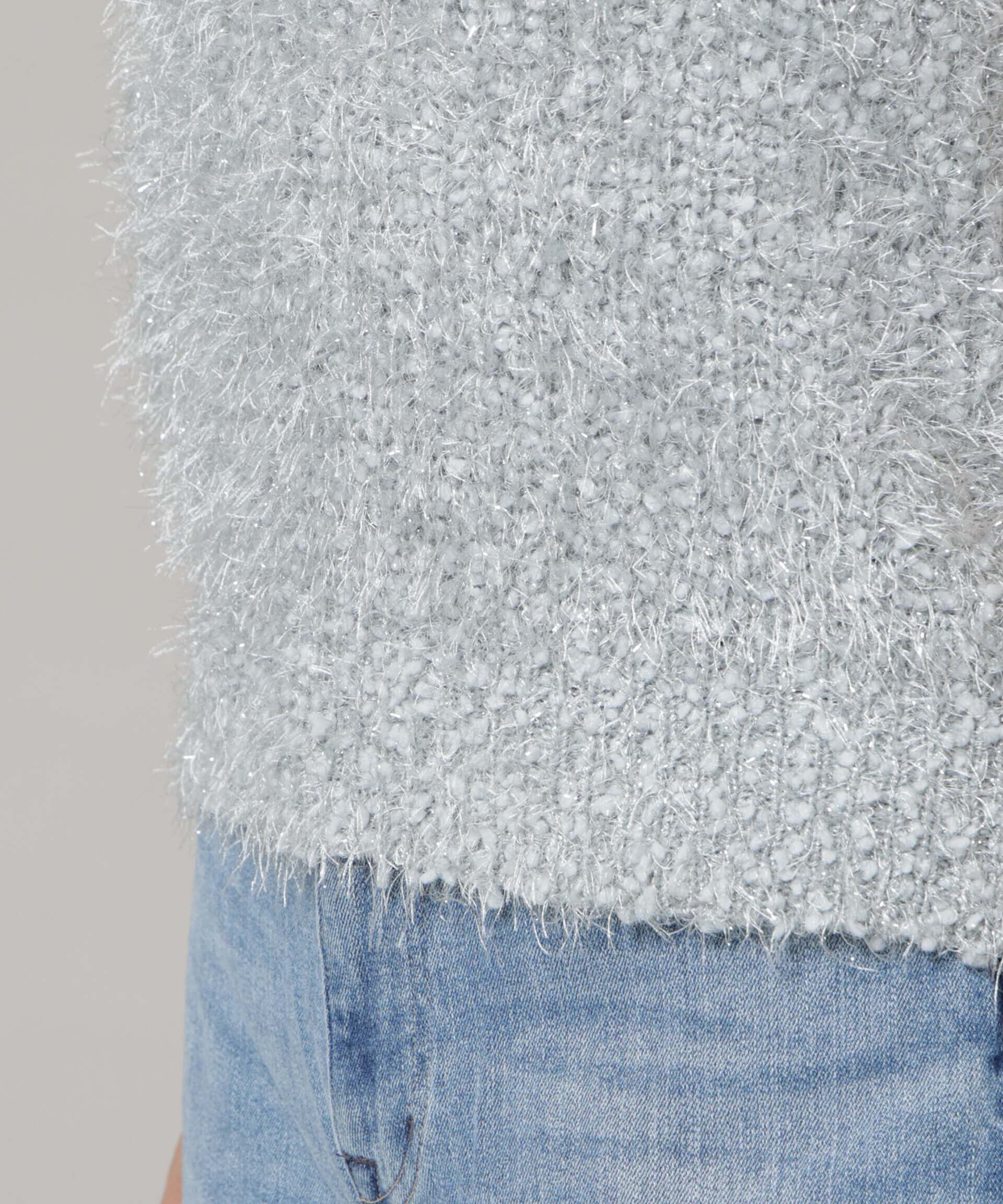 nano･universe「シャギーラメベスト」|ニット・セーター|