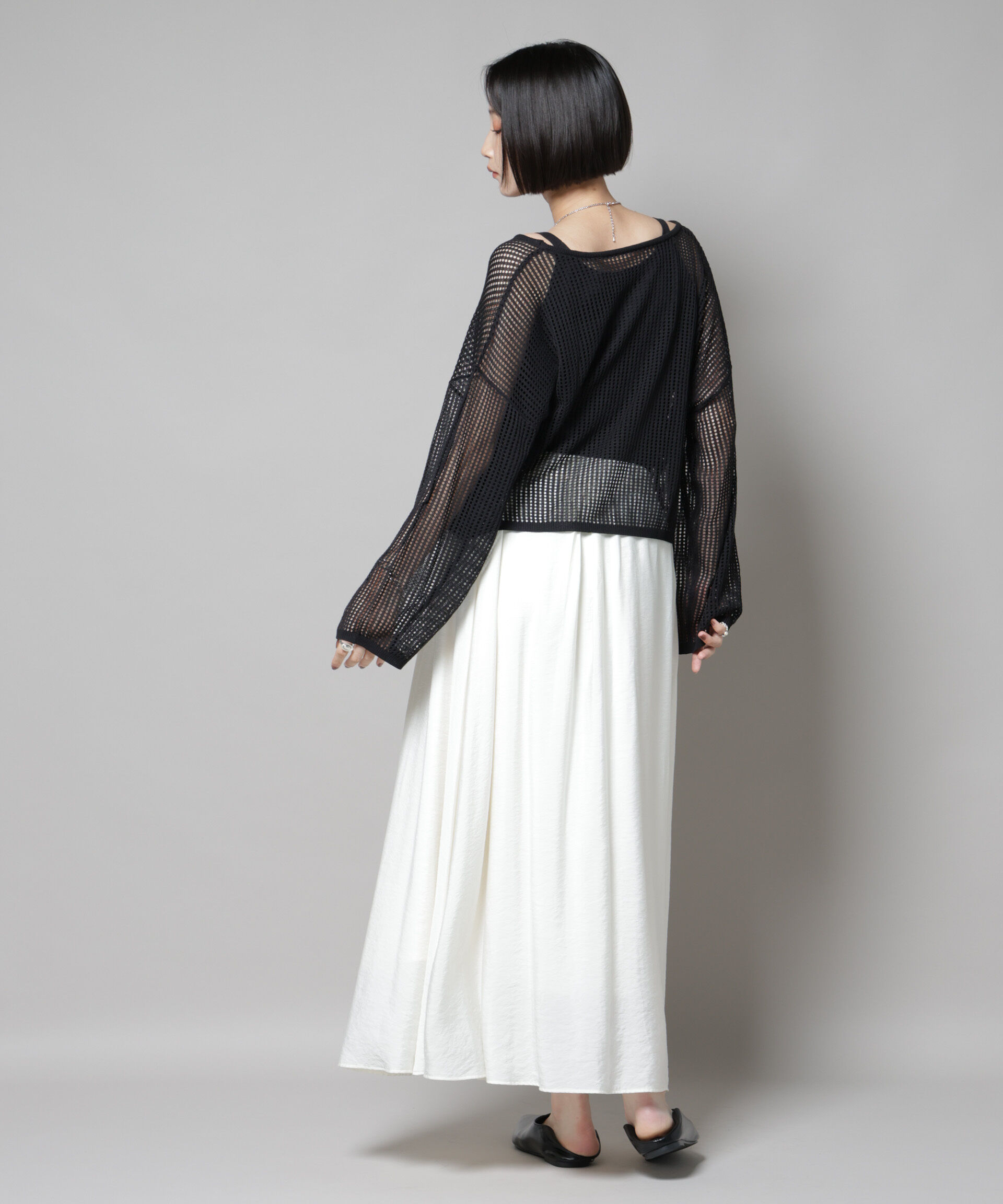 nano･universe「メッシュレイヤードニットアンサンブル」|ニット・セーター|