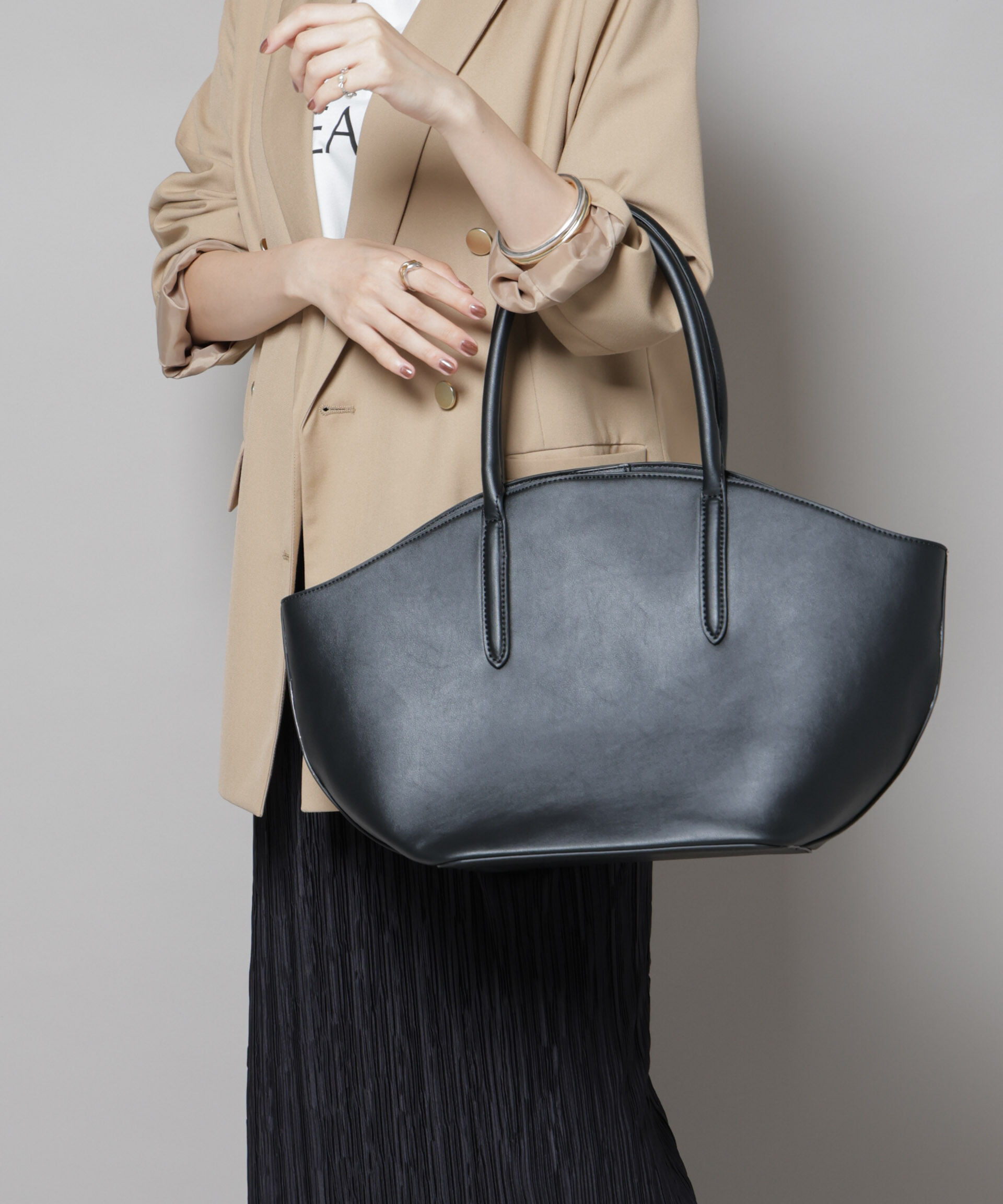 nano･universe「ラウンドシンプルトートバッグ」|ショルダー・メッセンジャー|