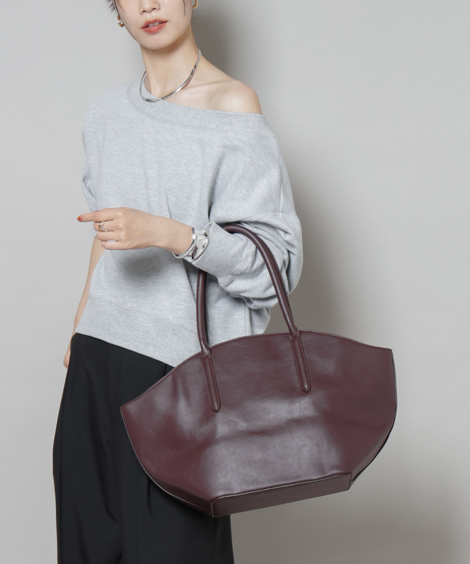 nano･universe「ラウンドシンプルトートバッグ」|ショルダー・メッセンジャー|